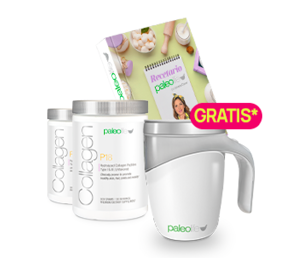 60 días de Collagen P18 +  Recetario Digital + Taza Batidora Gratis*