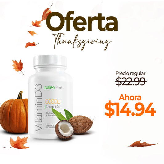 Vitamin D3 5000 IU  + Aceite de Coco